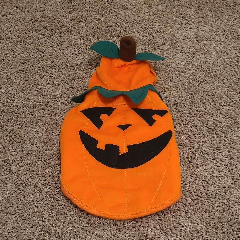 Pumpkin Halloween Xs Dog Costume